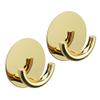 Adhesive Hooks Wall Hanger Holder Self Stick Heavy Duty Utility Storage Hooks,Kitchen Bathroom Stainless Steel Waterproof Hooks (Golden, 2) view 1