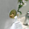 Adhesive Hooks Wall Hanger Holder Self Stick Heavy Duty Utility Storage Hooks,Kitchen Bathroom Stainless Steel Waterproof Hooks (Golden, 2) view 3