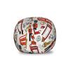 Ambesonne London Storage Toy Bag Chair, Doodle English Crown London Cab Telephone Booth Watch Big Ben Umbrella Bicycle, Stuffed Animal Organizer Washable Bag, Small Size, Grey Red view 1