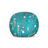 Ambesonne Cruise Ship Storage Toy Bag Chair, Top View Sea Ships Water and Yacht Boat Transport Cruise Travel Illustration, Stuffed Animal Organizer Washable Bag, Large Size, Aqua Teal view 1