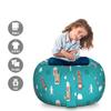 Ambesonne Cruise Ship Storage Toy Bag Chair, Top View Sea Ships Water and Yacht Boat Transport Cruise Travel Illustration, Stuffed Animal Organizer Washable Bag, Large Size, Aqua Teal view 2