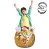 Ambesonne Rodeo Storage Toy Bag Chair, Bohemian Print of Cow Skulls with Retro Element and Feathers Wild West, Stuffed Animal Organizer Washable Bag, Small Size, Coffee White view 3