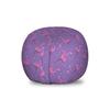 Ambesonne Flamingo Storage Toy Bag Chair, Polka Dotted Purple Background with Pink Exotic Birds Design Minimalist, Stuffed Animal Organizer Washable Bag, Small Size, Pale Blue Violet Pink view 1