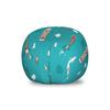 Ambesonne Cruise Ship Storage Toy Bag Chair, Top View Sea Ships Water and Yacht Boat Transport Cruise Travel Illustration, Stuffed Animal Organizer Washable Bag, Small Size, Aqua Teal view 1