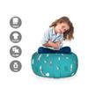 Ambesonne Cruise Ship Storage Toy Bag Chair, Top View Sea Ships Water and Yacht Boat Transport Cruise Travel Illustration, Stuffed Animal Organizer Washable Bag, Small Size, Aqua Teal view 2