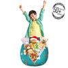 Ambesonne Cruise Ship Storage Toy Bag Chair, Top View Sea Ships Water and Yacht Boat Transport Cruise Travel Illustration, Stuffed Animal Organizer Washable Bag, Small Size, Aqua Teal view 3