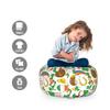 Ambesonne St. Patrick's Day Storage Toy Bag Chair, Irish Party Pattern Beer Leprechaun Flag Hearts Rainbow Gold Shamrock, Stuffed Animal Organizer Washable Bag, Small Size, Shamrock Green view 2