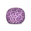 Ambesonne Mauve Storage Toy Bag Chair, Gradient and Geometric Circular Pattern with Inner Lines and Ring Balls Digital Graphic, Stuffed Animal Organizer Washable Bag, Large Size, Purple view 1