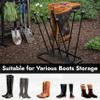 ARSUK Boot Rack Shoe Organizer for Tall Welly Boots - Free-Standing cowboy Boot Storage, Rain Boots Holder Stand, 10mm Thick Wrought Iron, Matt Black for Closet, Entryway, Garage, & Outdoor (4 Pairs) view 4