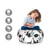 Ambesonne Storage Toy Bag Chair, Hipster Portrait with Shirt Hat Glasses Ornamental Character, Stuffed Animal Organizer Washable Bag, Small Size, Blue Charcoal view 2