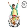 Ambesonne Storage Toy Bag Chair, Hipster Portrait with Shirt Hat Glasses Ornamental Character, Stuffed Animal Organizer Washable Bag, Small Size, Blue Charcoal view 3