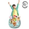 Ambesonne Dinosaur Storage Toy Bag Chair, Tyrannosaurus Prehistoric Animal Dino Bone Skeleton Silhouettes, Stuffed Animal Organizer Washable Bag, Small Size, Green Blue view 3