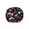 Ambesonne Space Storage Toy Bag Chair, Cartoon Style Cosmos Themed Illustration Sun with Stars Planets and Space Rocket, Stuffed Animal Organizer Washable Bag, Large Size, Midnight Blue view 1