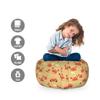 Ambesonne Crabs Storage Toy Bag Chair, Playful Sea Animals on a Sandy Beach with Shells Design Fauna, Stuffed Animal Organizer Washable Bag, Small Size, Pale Brown Orange view 2