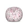 Ambesonne Paris Storage Toy Bag Chair, Valentines Day Theme with Eiffel Kissing Couple Hot Air Balloon Wedding Concept, Stuffed Animal Organizer Washable Bag, Large Size, Pink Rose view 1