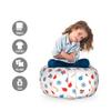 Ambesonne Christmas Storage Toy Bag Chair, Snowflakes Surprise Present Boxes Classical Candy Canes and Noel Baubles, Stuffed Animal Organizer Washable Bag, Small Size, Scarlet Beige view 2