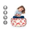 Ambesonne Mushroom Storage Toy Bag Chair, Cartoon Style Amanita Mushrooms Dotted Forest Plants Summer Nature Design, Stuffed Animal Organizer Washable Bag, Small Size, Cream Red view 2
