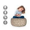 Ambesonne Circus Storage Toy Bag Chair, Hand Drawn Sketch Style Clown Magician Strong Man Ferris Wheel Tent, Stuffed Animal Organizer Washable Bag, Small Size, Beige Brown view 2