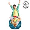 Ambesonne Ballet Storage Toy Bag Chair, Snowflake Ballerina Dancers Noel Winter Themed Christmas Elf Design, Stuffed Animal Organizer Washable Bag, Small Size, Petrol Blue view 3