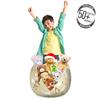 Ambesonne Egret Storage Toy Bag Chair, Repeating Pattern of Leg Standing Heron Birds, Stuffed Animal Organizer Washable Bag, Small Size, Eggshell Fawn view 3