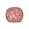 Ambesonne Mushroom Storage Toy Bag Chair, Amanita Pattern Leaves Berries Poisonous Plants Cartoon Style, Stuffed Animal Organizer Washable Bag, Small Size, Sienna White view 1