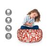 Ambesonne Mushroom Storage Toy Bag Chair, Amanita Pattern Leaves Berries Poisonous Plants Cartoon Style, Stuffed Animal Organizer Washable Bag, Small Size, Sienna White view 2