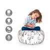 Ambesonne Paris Storage Toy Bag Chair, World Capital City of Love French European Hand Drawn Sketch Eiffel Illustration, Stuffed Animal Organizer Washable Bag, Small Size, White and Black view 2
