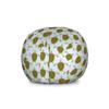 Ambesonne Turtle Storage Toy Bag Chair, Flock of Sea Turtles with Geometric Shells Childish Cartoon Style Ocean Animals, Stuffed Animal Organizer Washable Bag, Large Size, Green Yellow view 1