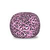 Ambesonne Leopard Storage Toy Bag Chair, Group of Skin Print Background Feminine Graphic, Stuffed Animal Organizer Washable Bag, Small Size, Grey Pink view 1
