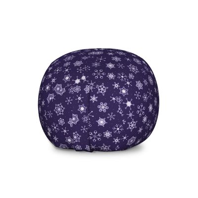 Ambesonne Snowflake Storage Toy Bag Chair, Pattern of Continuous Purple Toned Monochrome Modern Motifs Winter, Stuffed Animal Organizer Washable Bag, Large Size, Indigo Purple