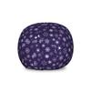 Ambesonne Snowflake Storage Toy Bag Chair, Pattern of Continuous Purple Toned Monochrome Modern Motifs Winter, Stuffed Animal Organizer Washable Bag, Large Size, Indigo Purple view 1