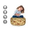 Ambesonne Southwestern Storage Toy Bag Chair, Native Pattern Inspired by Caveman Drawings Prehistoric Art and Culture, Stuffed Animal Organizer Washable Bag, Small Size, Pale Yellow Brown view 2