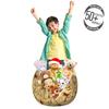 Ambesonne Southwestern Storage Toy Bag Chair, Native Pattern Inspired by Caveman Drawings Prehistoric Art and Culture, Stuffed Animal Organizer Washable Bag, Small Size, Pale Yellow Brown view 3