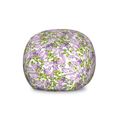 Ambesonne Mauve Storage Toy Bag Chair, Spring Tree with Vibrant Blossoms Frangrance Botany Plant Eco Illustration Print, Stuffed Animal Organizer Washable Bag, Large Size, Lilac Green