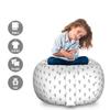 Ambesonne Golf Storage Toy Bag Chair, Ball Ready Pattern Modern Game Hobby Player Entertainment Illustration, Stuffed Animal Organizer Washable Bag, Large Size, Charcoal Grey view 2