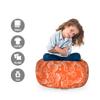 Ambesonne Seahorse Storage Toy Bag Chair, Cartoon Seahorse Ornamented with Curvy Lines in Repeating Form, Stuffed Animal Organizer Washable Bag, Small Size, White Sienna view 2