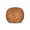 Ambesonne Earth Tones Storage Toy Bag Chair, Giraffe Skin Background Savannah Animal Savannah Inspired Design Print, Stuffed Animal Organizer Washable Bag, Small Size, Cinnamon Beige view 1