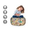 Ambesonne Pirates Storage Toy Bag Chair, Cheerful Sketch Cartoon Pattern with Adventurous Sea Travel Piracy Theme Elements, Stuffed Animal Organizer Washable Bag, Small Size, Tan White view 2