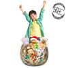 Ambesonne Pirates Storage Toy Bag Chair, Cheerful Sketch Cartoon Pattern with Adventurous Sea Travel Piracy Theme Elements, Stuffed Animal Organizer Washable Bag, Small Size, Tan White view 3