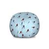 Ambesonne Sport Storage Toy Bag Chair, Abstract Lines Background Ice Hockey Pattern Competitive Match Winter Season, Stuffed Animal Organizer Washable Bag, Large Size, Black Blue view 1