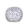 Ambesonne Whales Storage Toy Bag Chair, Repeating Monochrome Pattern of Fish Tails Underwater Grunge Drawn Brushstrokes, Stuffed Animal Organizer Washable Bag, Large Size, White Indigo view 1