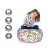 Ambesonne Mauve Storage Toy Bag Chair, Spring Tree with Vibrant Blossoms Frangrance Botany Plant Eco Illustration Print, Stuffed Animal Organizer Washable Bag, Small Size, Lilac Green view 2