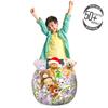 Ambesonne Mauve Storage Toy Bag Chair, Spring Tree with Vibrant Blossoms Frangrance Botany Plant Eco Illustration Print, Stuffed Animal Organizer Washable Bag, Small Size, Lilac Green view 3