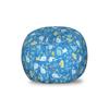 Ambesonne Yellow Submarine Storage Toy Bag Chair, Kids Sharks Whales and Fishes with Submarine Pattern Cartoon, Stuffed Animal Organizer Washable Bag, Small Size, Yellow Blue view 1