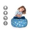 Ambesonne Yellow Submarine Storage Toy Bag Chair, Kids Sharks Whales and Fishes with Submarine Pattern Cartoon, Stuffed Animal Organizer Washable Bag, Small Size, Yellow Blue view 2