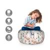 Ambesonne Hipster Storage Toy Bag Chair, Llama Guanaco South American Animals Childish Hand Drawn Style Cartoon Art Print, Stuffed Animal Organizer Washable Bag, Small Size, Blush Blue view 2