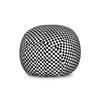 Ambesonne Mudcloth Storage Toy Bag Chair, Geometric Contemporary Style Checkered Abstract Squares Pattern Urban Design, Stuffed Animal Organizer Washable Bag, Large Size, Black White view 1