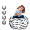 Ambesonne Whales Storage Toy Bag Chair, North Pacific Killer Bowhead Humpback Minke Whale Swimming Ocean, Stuffed Animal Organizer Washable Bag, Large Size, Blue Purpleblue view 2