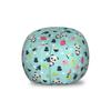 Ambesonne East Storage Toy Bag Chair, Panda Bears Koi Fishes Chopsticks Tea and Ricebowl Japanese Far Eastern Illustration, Stuffed Animal Organizer Washable Bag, Small Size, Pale Blue view 1