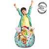 Ambesonne East Storage Toy Bag Chair, Panda Bears Koi Fishes Chopsticks Tea and Ricebowl Japanese Far Eastern Illustration, Stuffed Animal Organizer Washable Bag, Small Size, Pale Blue view 3